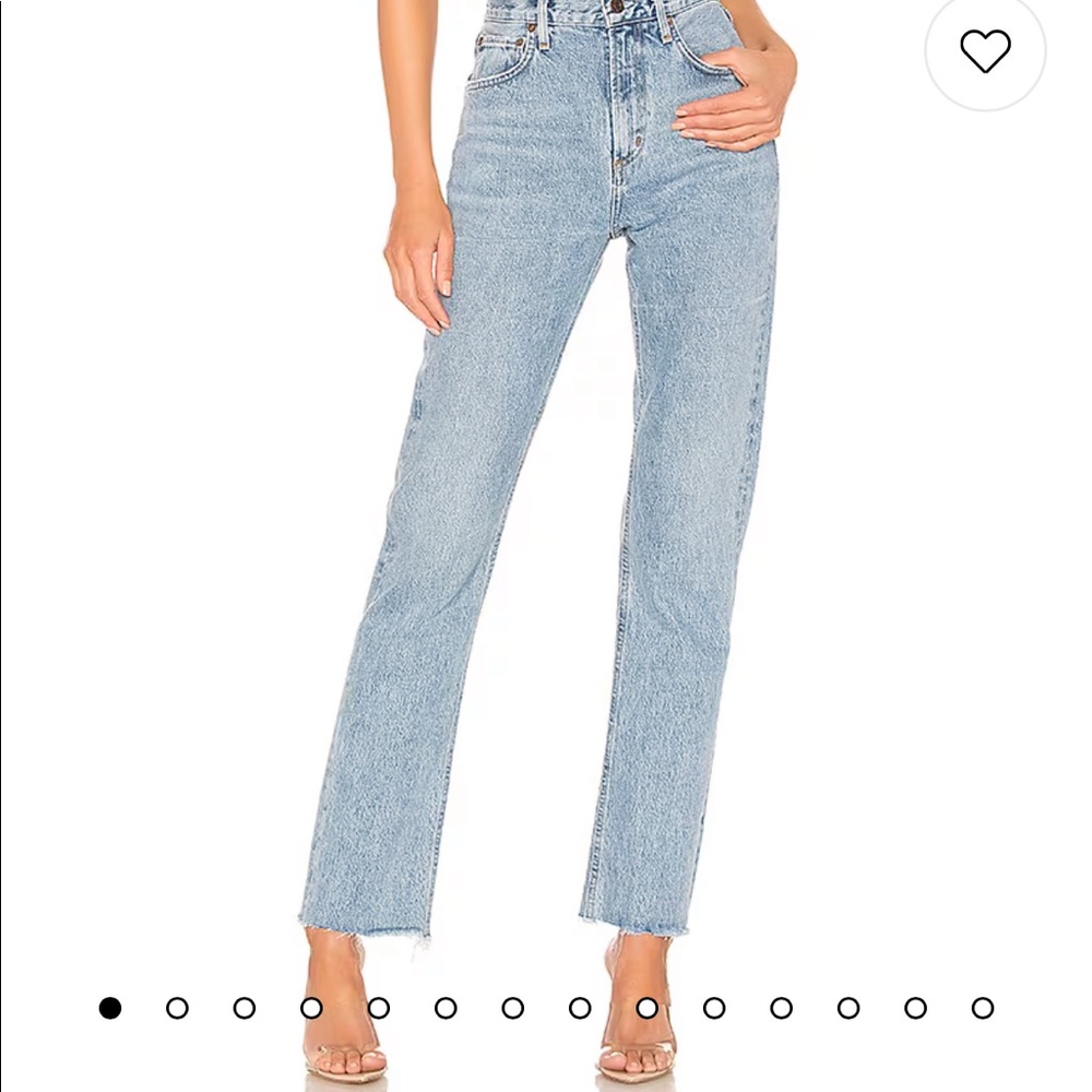 Agolde Cherie High Rise Straight Jeans in color Merit in size 27